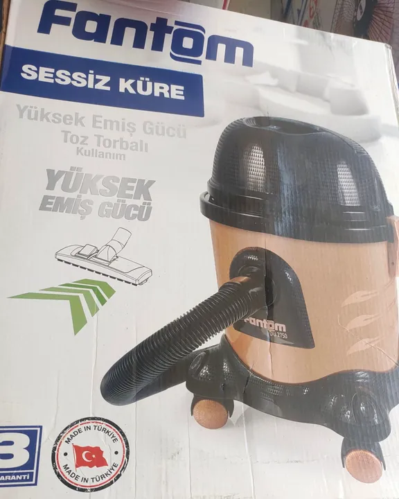 Kutusu açılmamış toz torbalı elektrikli süpürge — UM SPOT mağazası, Antalya